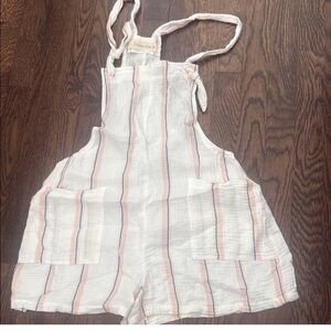 Vici Cream Jumpsuit with Pink and Blue Stripes